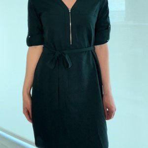 Express Design Portofino Dress with Zipper in Emerald, XS